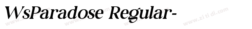 WsParadose Regular字体转换